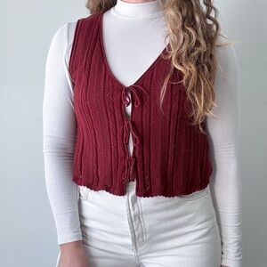 Red Knit Vest